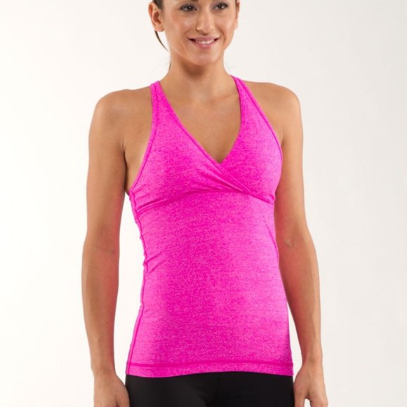 Lululemon Deep V Tank Heathered Paris Pink - Picture 1 of 8